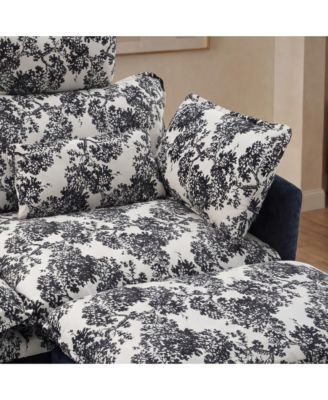 4-Piece L-Shaped Sectional Sofa with Ottoman, High Headrest Design