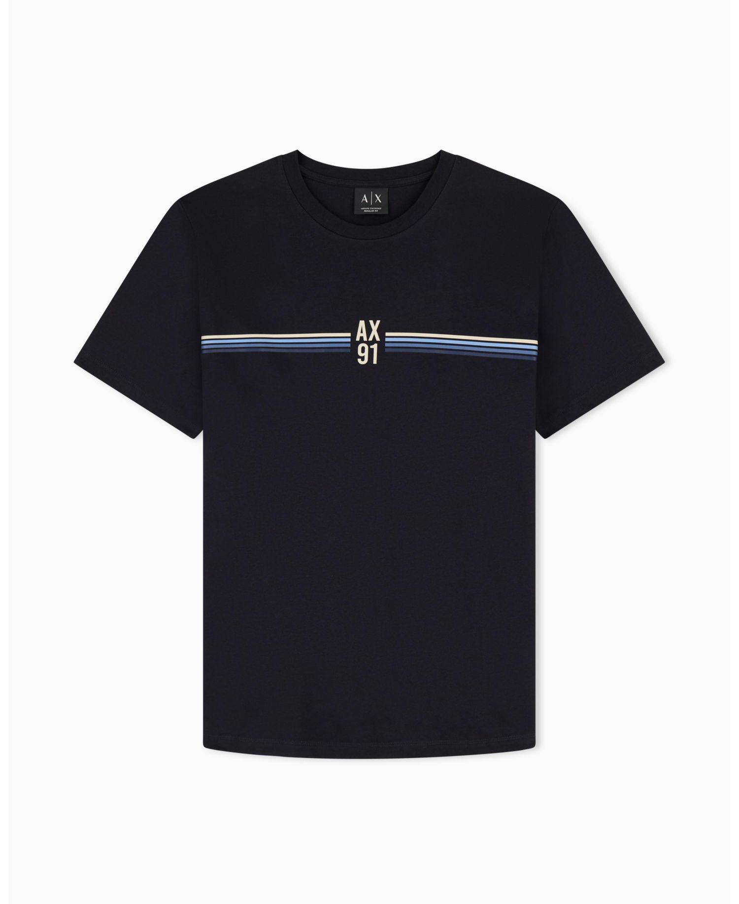 Men's 91 4 Stripes Stripe Cotton T-Shirt