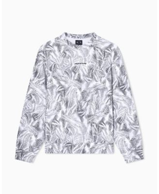 Men's IBIZA X Leaf Print Crewneck Sweatshirt
