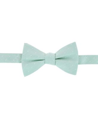 Men's Churchill Chambray Polka Dot Linen Blend Bow Tie