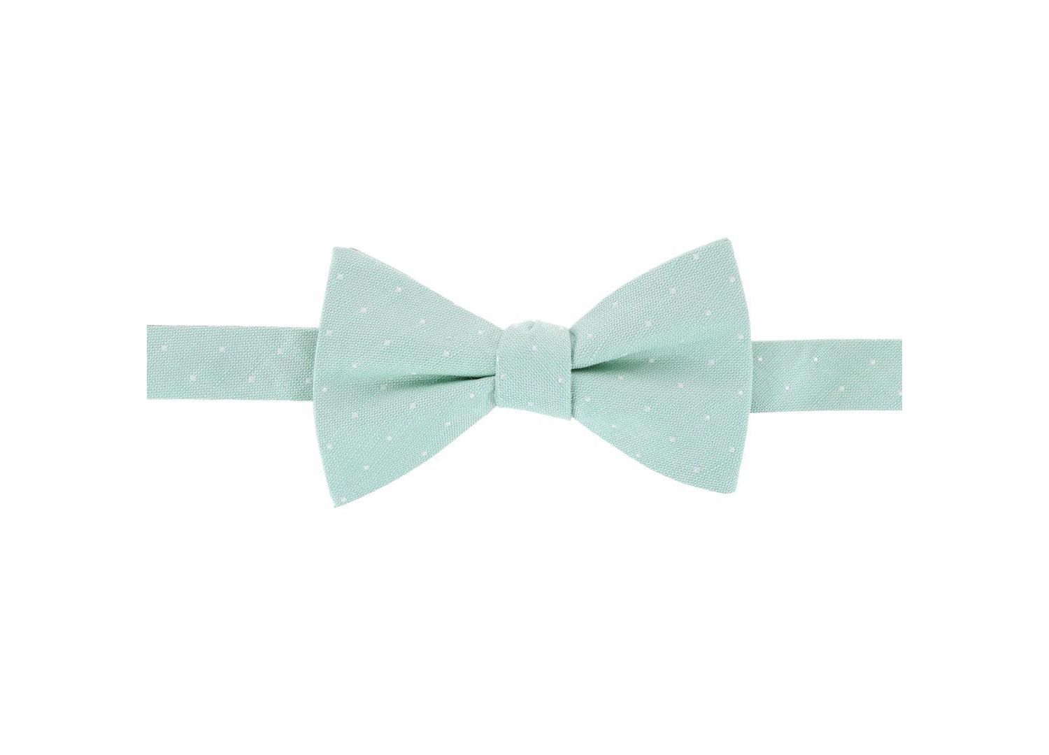 Men's Churchill Chambray Polka Dot Linen Blend Bow Tie