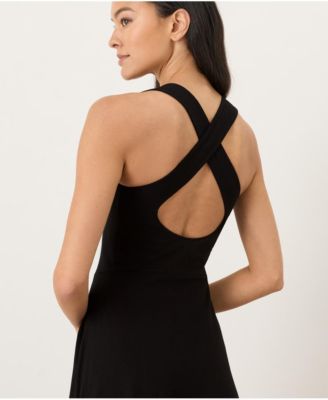 Women's Fit & Flare Open Back Maxi Dress Made With Organic Cotton