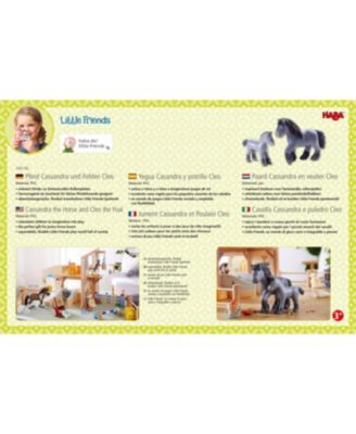 Little Friends Momma and Baby Playset - Cassandra Horse and Cleo Foal Chunky Plastic Farm Animal Toy Figures