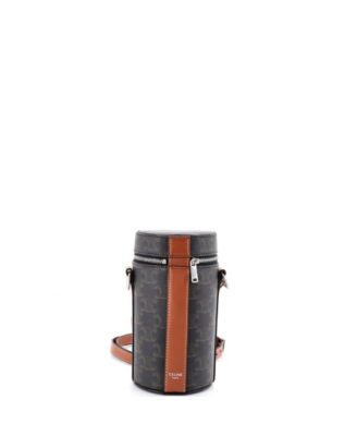 Vertical Cylinder Bag Triomphe Coated Canvas