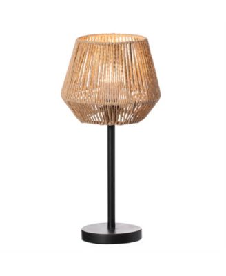 Creative Paper Rope Lamp with Plug in Cord On/Off Switch for Bedroom, Living, Playroom and Entryway, Natural