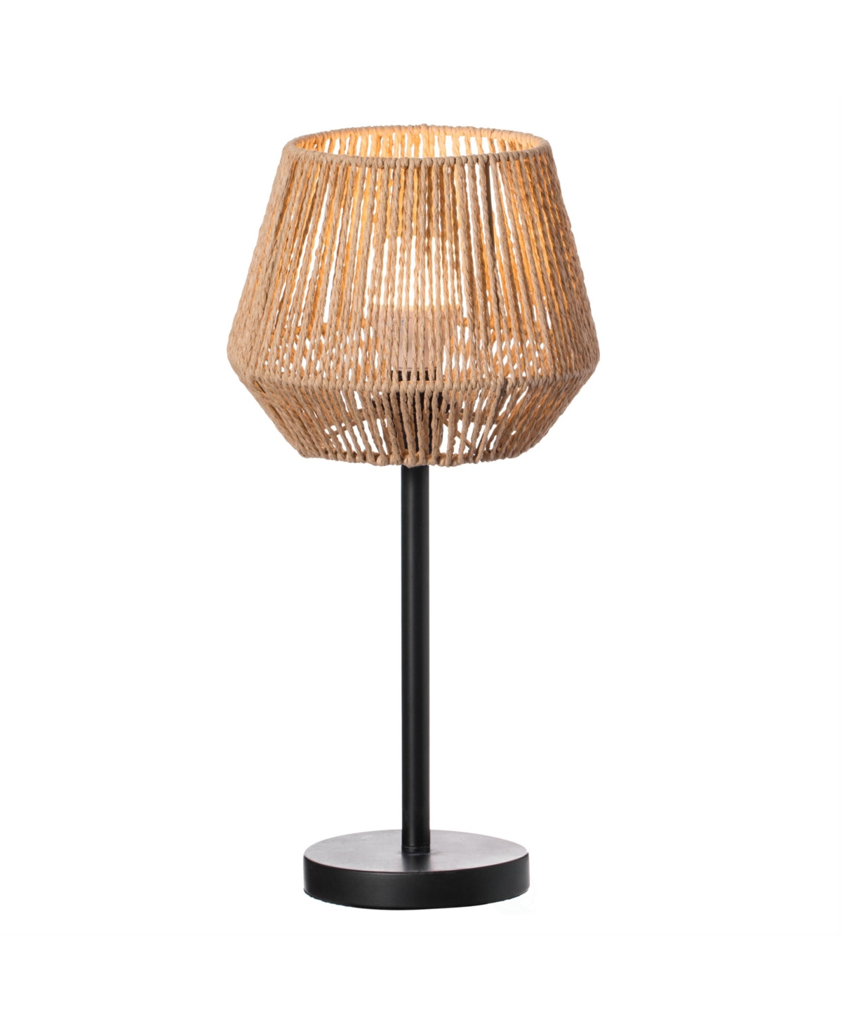Vintiquewise Creative Paper Rope Lamp with Plug in Cord On/Off Switch for Bedroom, Living, Playroom and Entryway, Natural - Natural