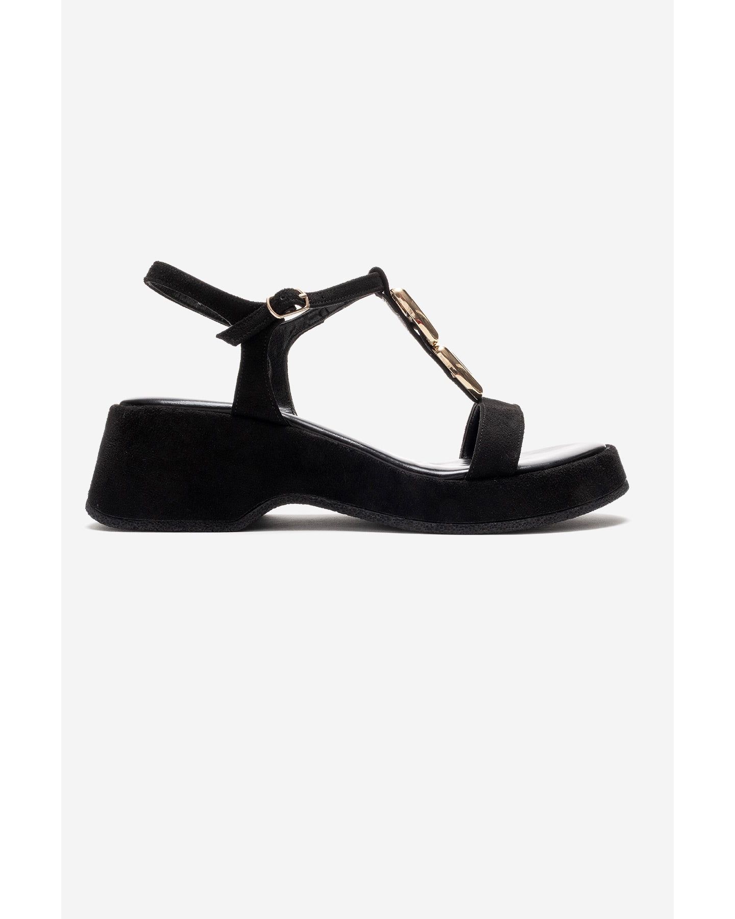 Женские сандалии Prologue Shoes Shoes Matt Platform, цвет: Чёрный замшевый — фото 2
