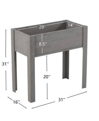 Raised Garden Bed with Legs, Elevated Wooden Planter Box for Outdoor Plants