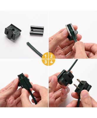 10Pcs SPT-1 Slip Plug Female Vampire Plug UL Listed for Christmas Light