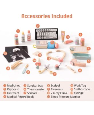 Toy Tools Pretend Play Set, Emergency Center Doctor Nurse Parent Role Play, Toy Accessories for Girls, Boys, , 7.09"35.04"15.16"