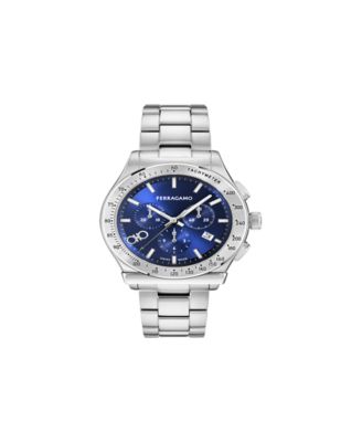 Men's Silver Stainless Steel Bracelet Watch, 42mm