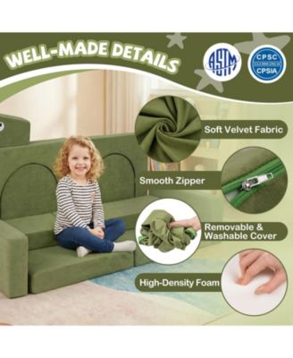 13 Piece Modular Kids Play Couch for Creative Play