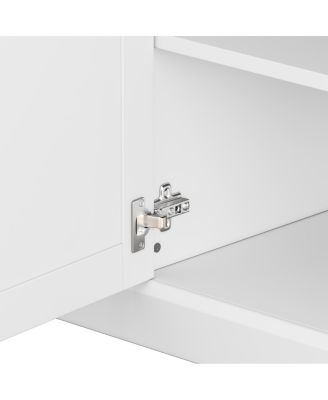 Minimalist Entertainment Wall Unit Set with Bridge for TVs Up to 75