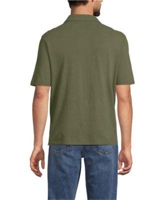 Men's Short Sleeve Cotton Linen Polo Shirts