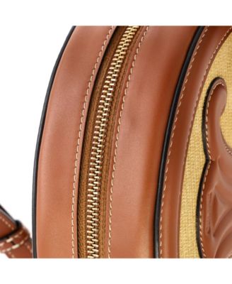 Triomphe Oval Crossbody Bag Canvas and Leather