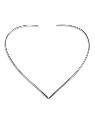Basic Simple Slider V Shape Collar Statement Necklace Silver Sterling Add Your Pendant 2MM