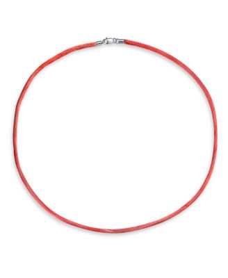 1MM Satin Silk Cord Chain Necklace Sterling Silver Lobster Clasp 20 Inch