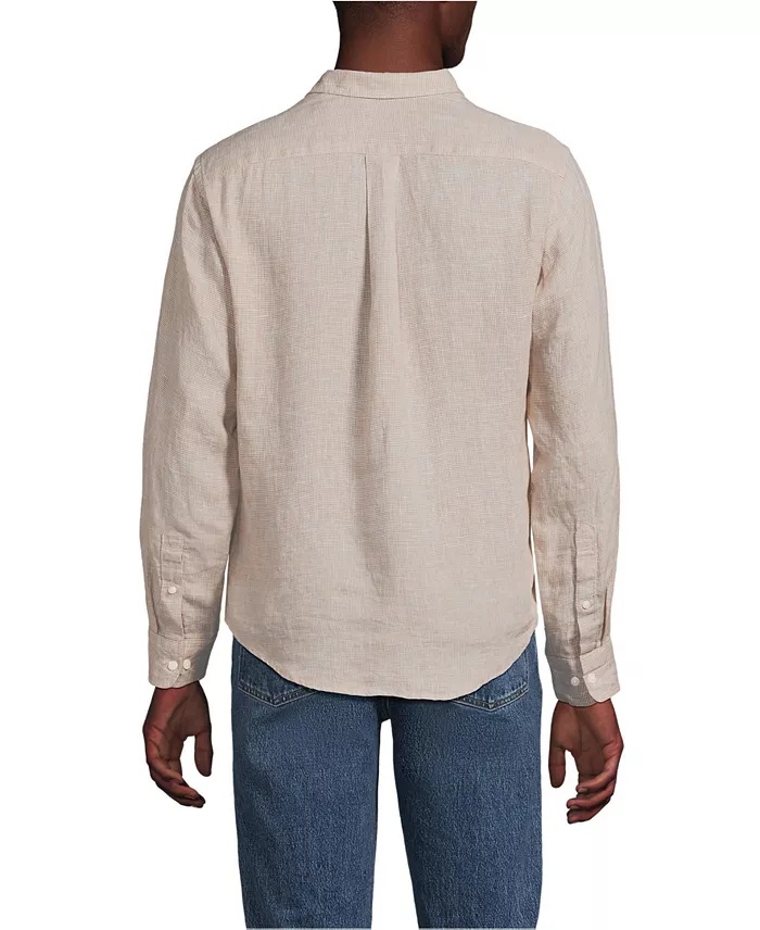 Men's Long Sleeve Linen Shirt - thumbnail 6