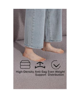 Modern Gray Fabric Sofa with Plush Cushions and Pet-Friendly Design