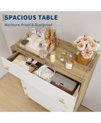 44" Farmhouse Wood 5 Drawer Dresser with Bar Handles