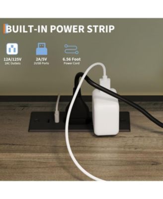 Bar Cabinet with Power Outlets, 71.2" Tall Wine Liquor Cabinets with LED Lights