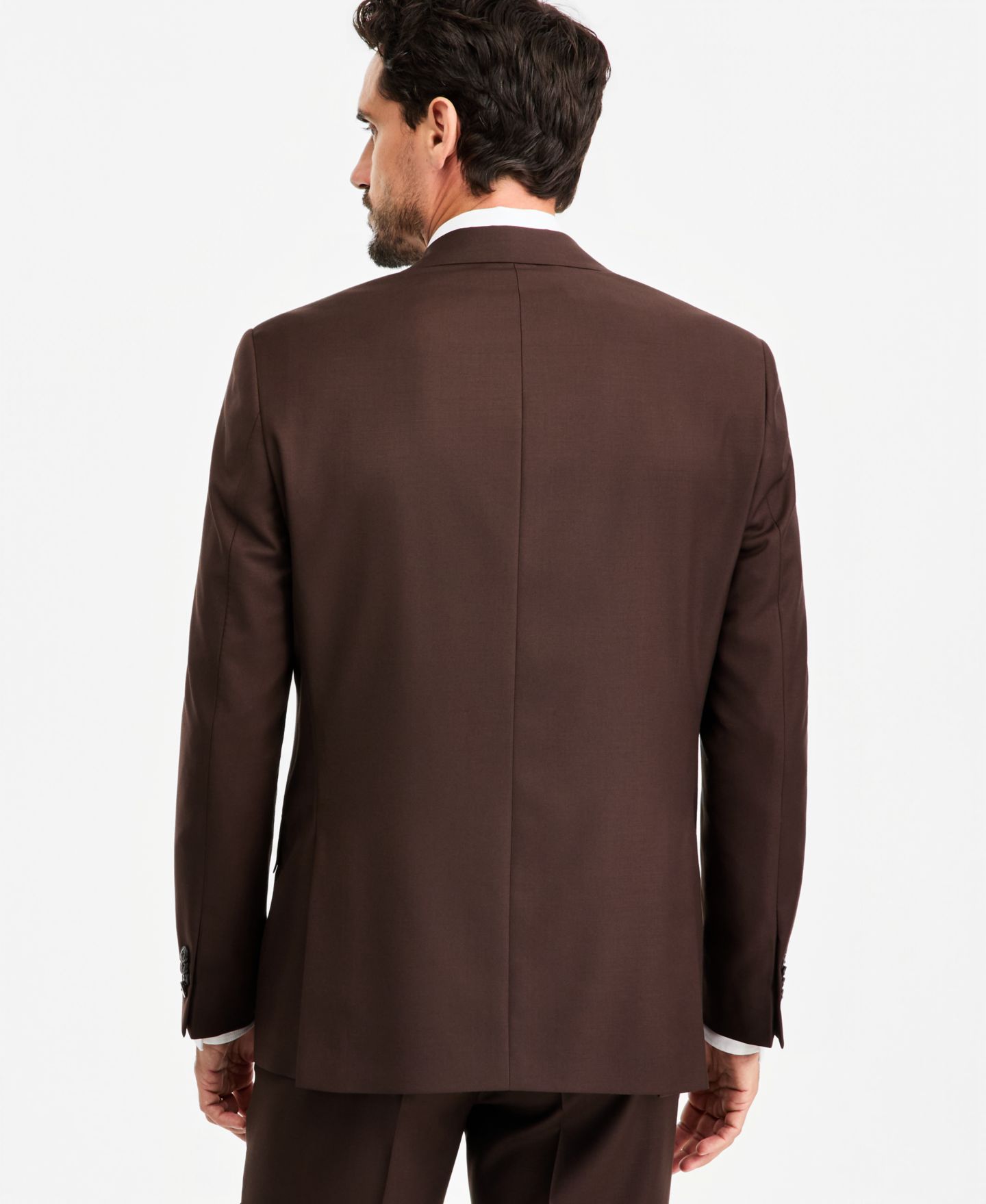 Мужская куртка Michael Kors Classic-Fit Wool-Blend Suit Separate, цвет: Коричневый — фото 4