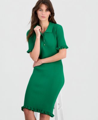 blue green mini dress The Unwritten Dress| Kelly Green Sweater Dress *Pre-Order Ship 2/28 – Shop  Royal Pink main image 0