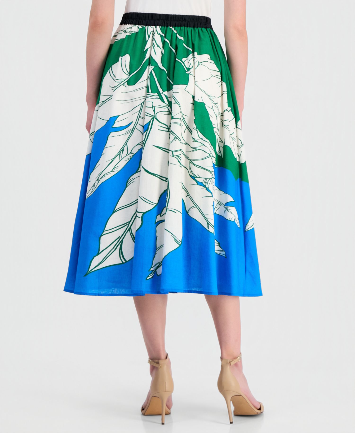 Women's Full Pull-On Elastic Midi Skirt