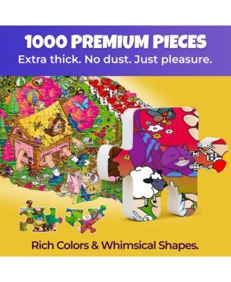 1000 Piece Puzzle for Adults Hood — Fantasy Adult Puzzles with Secret Tasks & Fairy Tale Audio Story for Deep Relaxation