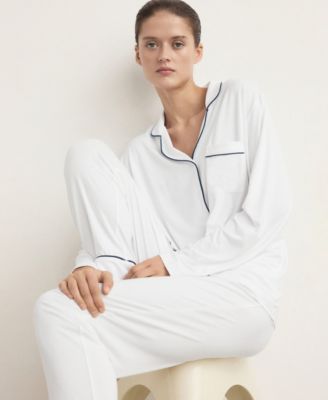Women's Two-Piece Piping Detail Pajamas