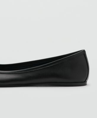 Women's Bow Leather Ballet Flats