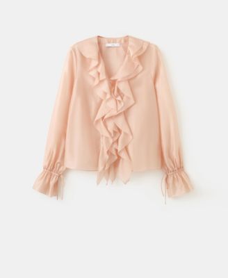 Women's Ruffled Lyocell Blouse