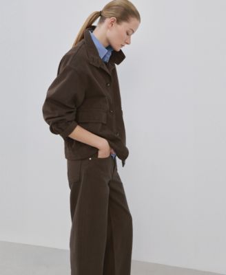 Women's Pockets Oversized Denim Barn Jacket