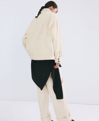 Women's Stand-Up Collar Denim Parka