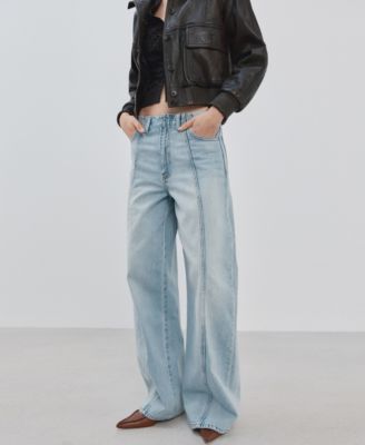 Women's Seams Detail Balloon Jeans