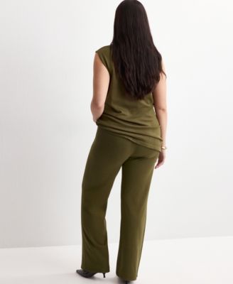 Women's Fine-Knit Straight-Fit Pants