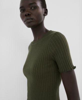 Women's Ribbed Knit T-Shirt