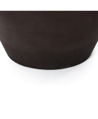 16" Brown Floor Vase, Cement Rustic Vases for Flowers, Large Vases for Decor Living Room, Decorative Flower Vase for Home Decor