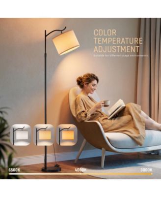 RGB Floor Lamp with Remote App Control Stepless Dimming 3 Color Temperatures Adjustable Height and Shade
