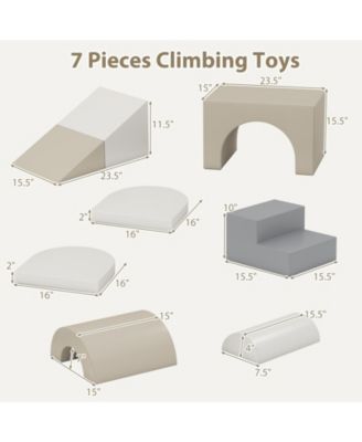 7-Piece Toddler Climbing Blocks Set, Soft PU Foam for Safe Indoor Play and Early Motor Development