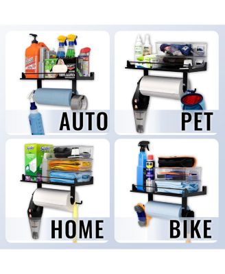 Quick Clean Paper Towel Holder and Wall Shelf