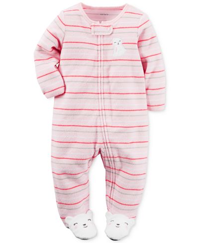 Carter's Striped Footed Terry Cat Coverall, Baby Girls