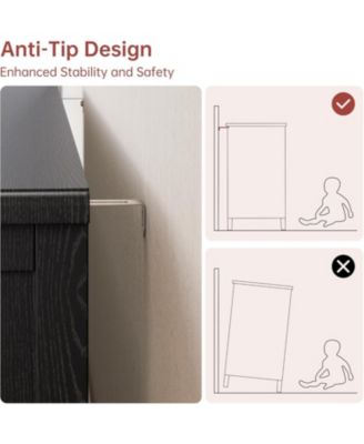 Vintage 6-Drawer Dresser, Tall Wooden Chest with Tapered Legs, Classic Storage Organizer for Bedroom, Living Room