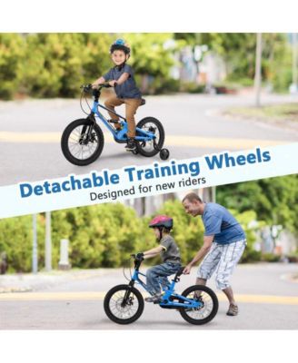 16 Inch Kids Bike Adjustable with Shock Absorber and Bell for Aged 4 to 7-16 inches