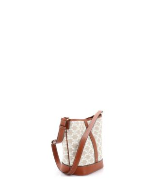 Small Bucket Bag Triomphe Coated Canvas