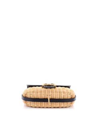 Small Chaine Maillon Triomphe Bag Wicker with Leather