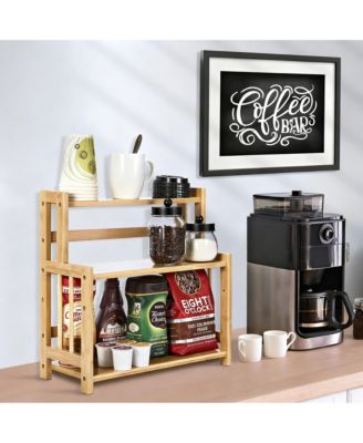 3-Tier Wooden Countertop Organizer Shelf for Kitchen Spice Bathroom Makeup Storage