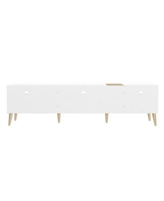 Modern 80" TV Stand cabinet with 3 Drawers & Open Shelves