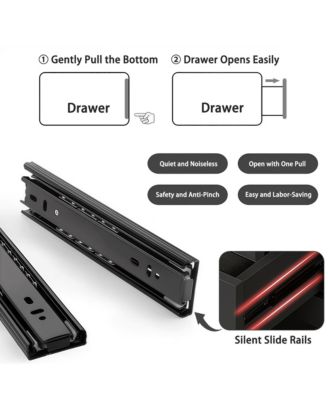 6 Drawer Dresser for Bedroom, Wood Storage Cabinet with Concealed Handles and Deep Drawers, Modern Chest of Drawers for Living Room