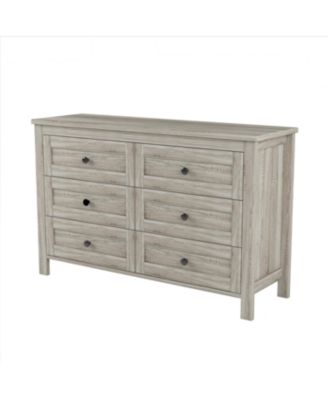 6 Drawer Transitional Dresser Organizer Cabinet for Nursery Home Furniture With Spacious Drawers Easy Assembly Dura